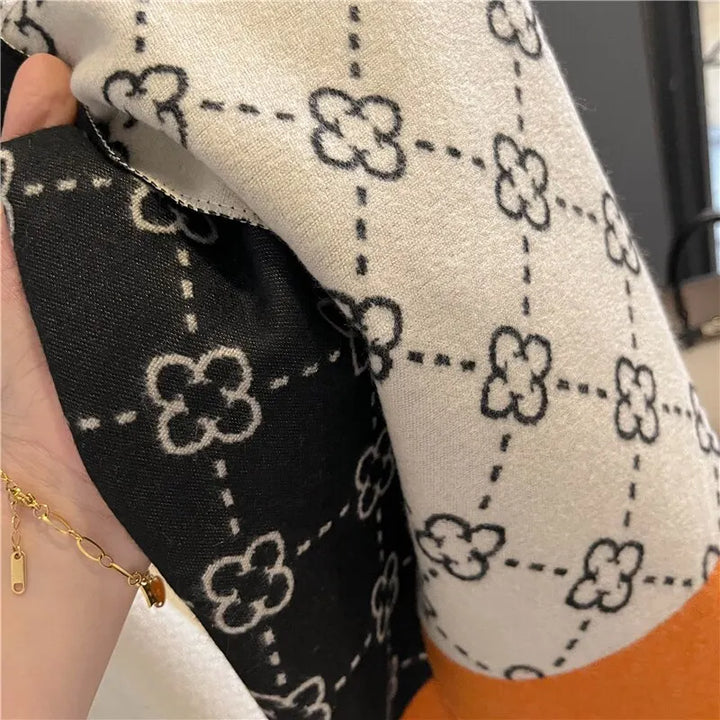 Dehlia Floral Scarf | Warm and Stylish-Blue-State of Style