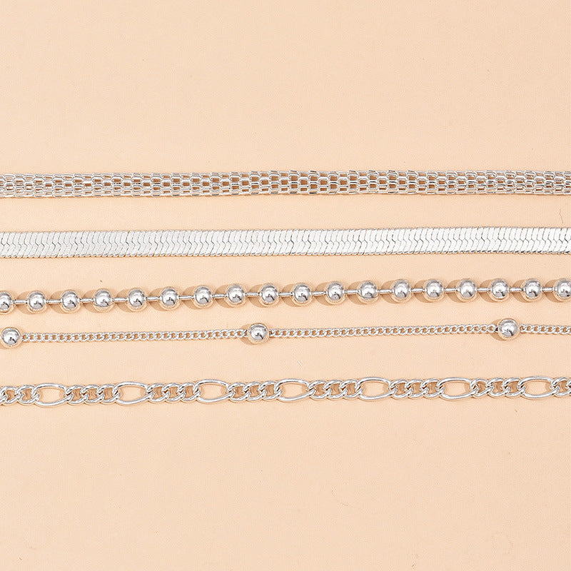 Delicate Beaded Snake Anklet | Elegant Foot Jewellery-Butterfly Gold-State of Style