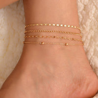 Delicate Beaded Snake Anklet | Elegant Foot Jewellery-Butterfly Gold-State of Style
