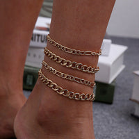 Delicate Beaded Snake Anklet | Elegant Foot Jewellery-Butterfly Gold-State of Style