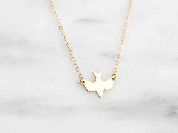 Delicate Bird Necklace-State of Style