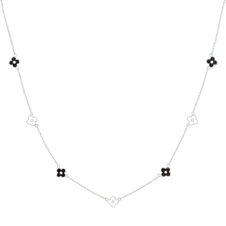 Delicate Flower Necklace - Lilliane-Silver-State of Style