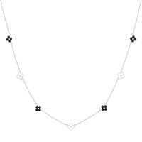 Delicate Flower Necklace - Lilliane-Silver-State of Style