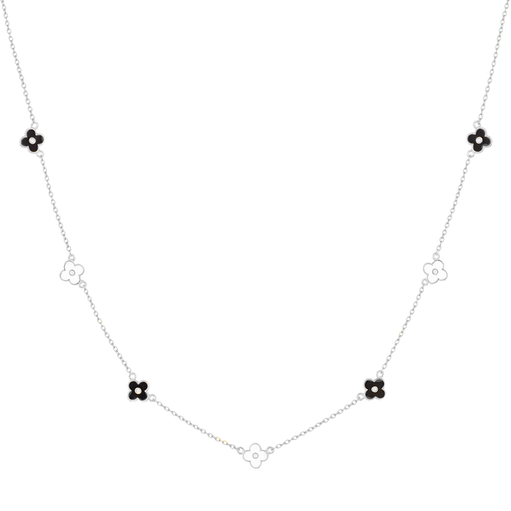 Delicate Flower Necklace - Lilliane-Silver-State of Style