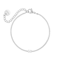 Delicate Initial Bracelet | Customisable Sterling Silver Bracelet-925 Sterling Silver-A-State of Style
