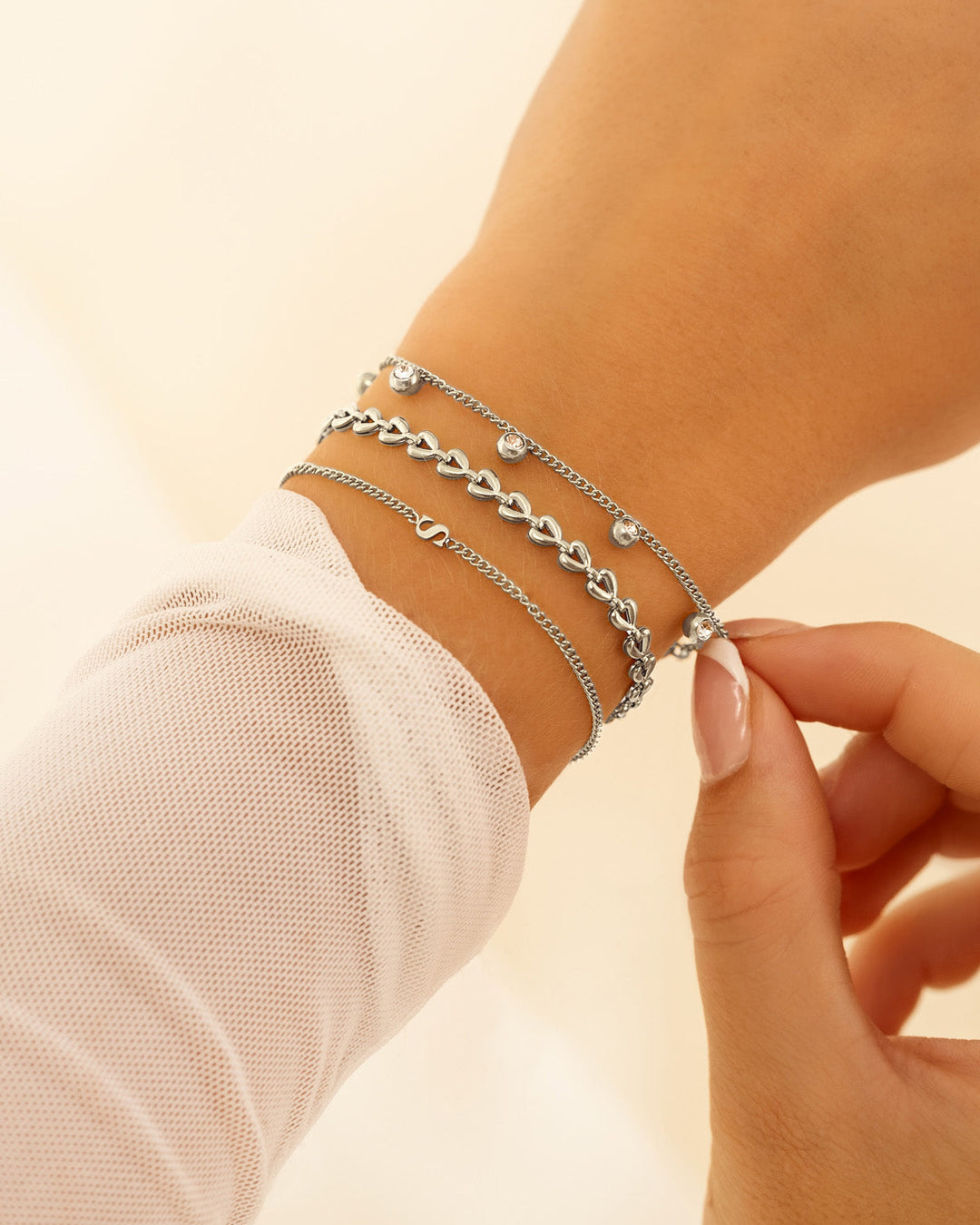 Delicate Initial Bracelet | Customisable Sterling Silver Bracelet-Gold-plated-A-State of Style