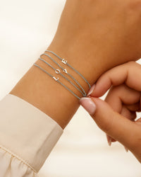 Delicate Initial Bracelet | Customisable Sterling Silver Bracelet-Gold-plated-A-State of Style
