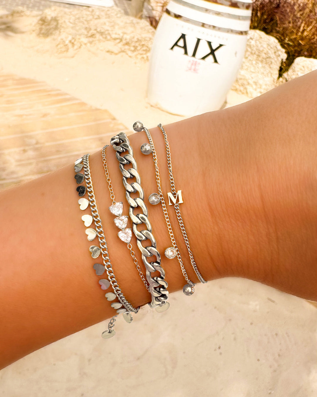 Delicate Initial Bracelet | Customisable Sterling Silver Bracelet-Gold-plated-A-State of Style