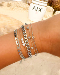 Delicate Initial Bracelet | Customisable Sterling Silver Bracelet-Gold-plated-A-State of Style