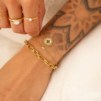 Delicate Initial Bracelet | Customisable Sterling Silver Bracelet-Gold-plated-A-State of Style