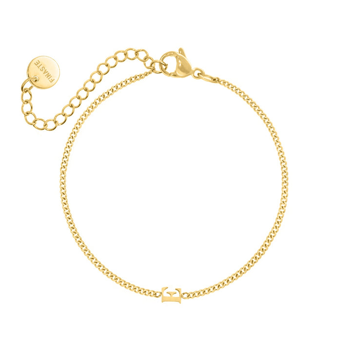 Delicate Initial Bracelet | Customisable Sterling Silver Bracelet-Gold-plated-A-State of Style