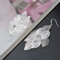 Delicate Layered Earrings With Leaves-State of Style