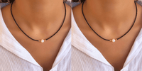Delicate Pearl Necklace (1+1 Free) - LuxeParel-Black + Black (1+1 free)-State of Style