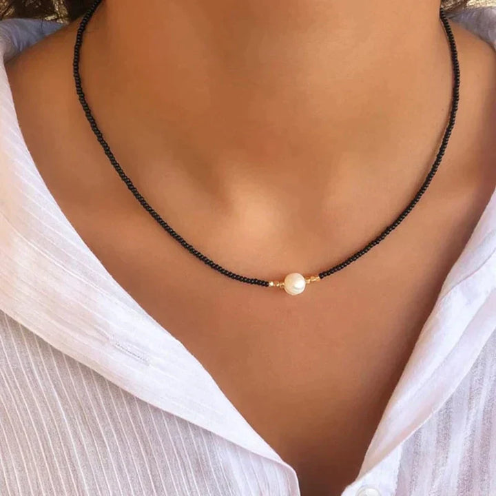 Delicate Pearl Necklace (1+1 Free) - LuxeParel-Turquoise + black (1+1 free)-State of Style