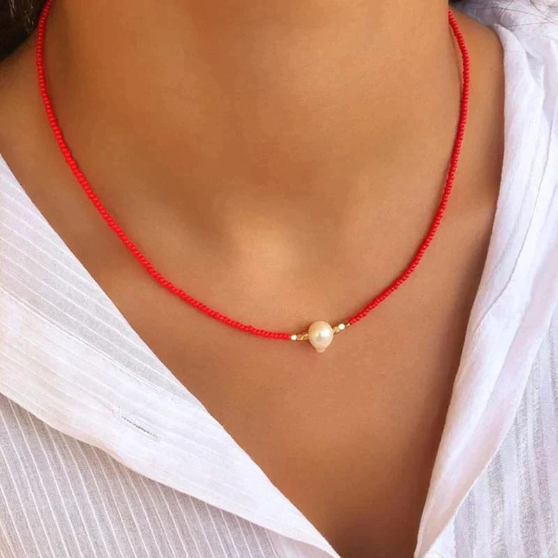 Delicate Pearl Necklace (1+1 Free) - LuxeParel-Turquoise + black (1+1 free)-State of Style