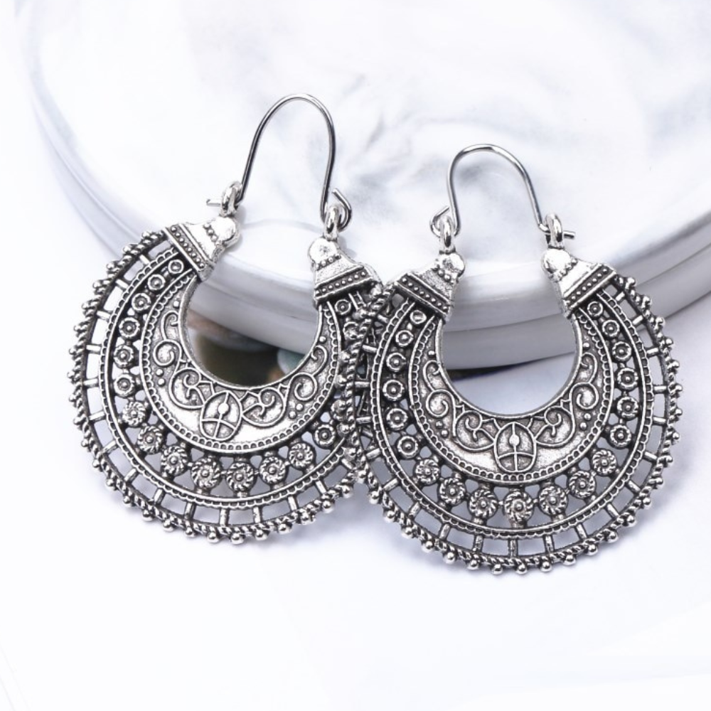 Delicate Tibetan Earrings | 925 Silver Jewellery-State of Style
