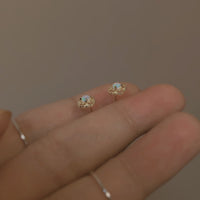 Delicate Vintage Earrings with Opal - Seraphina-Gold-State of Style