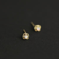 Delicate Vintage Earrings with Opal - Seraphina-Gold-State of Style