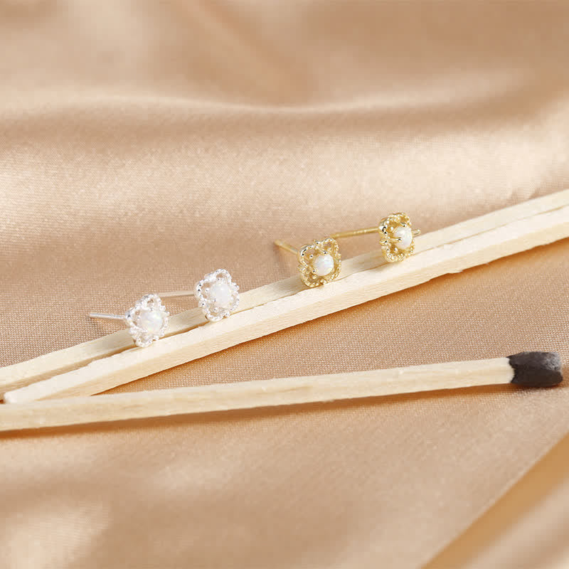 Delicate Vintage Opal Earrings - Seraphina-Gold-State of Style