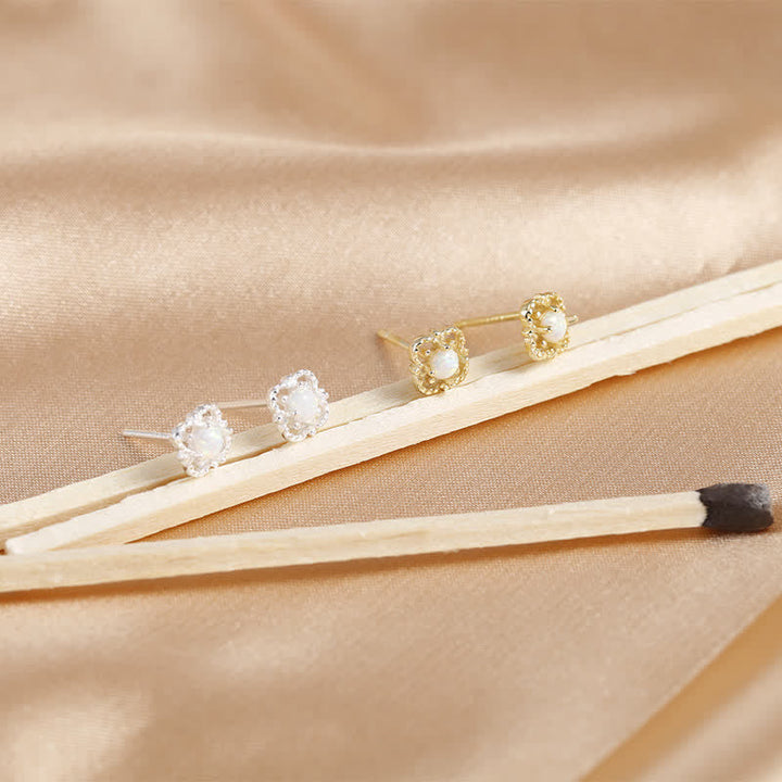 Delicate Vintage Opal Earrings - Seraphina-Gold-State of Style