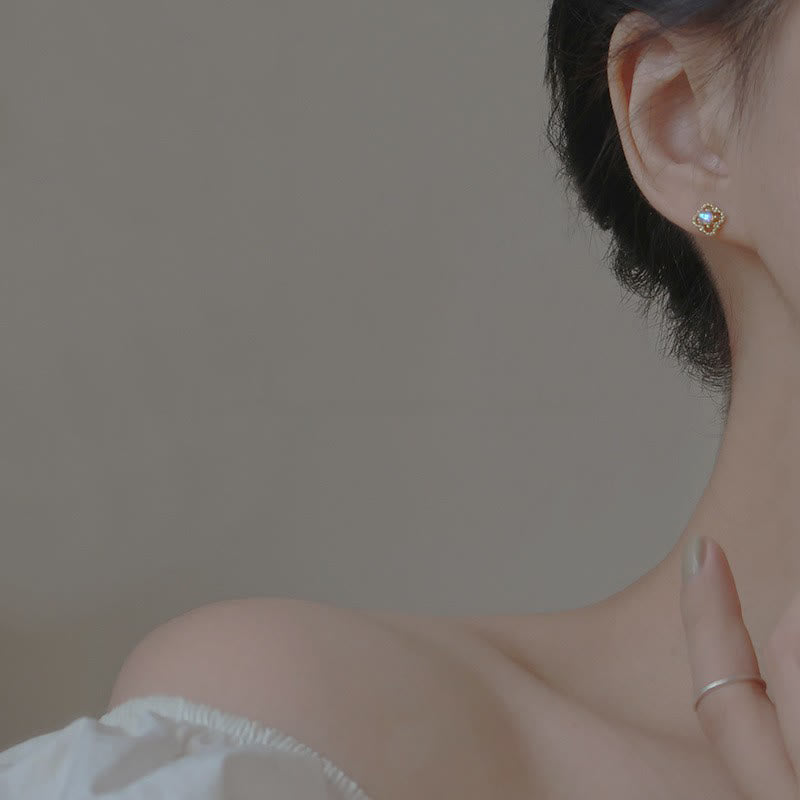 Delicate Vintage Opal Earrings - Seraphina-Gold-State of Style