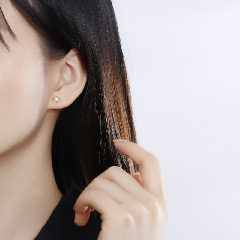 Delicate Vintage Opal Earrings - Seraphina-Gold-State of Style