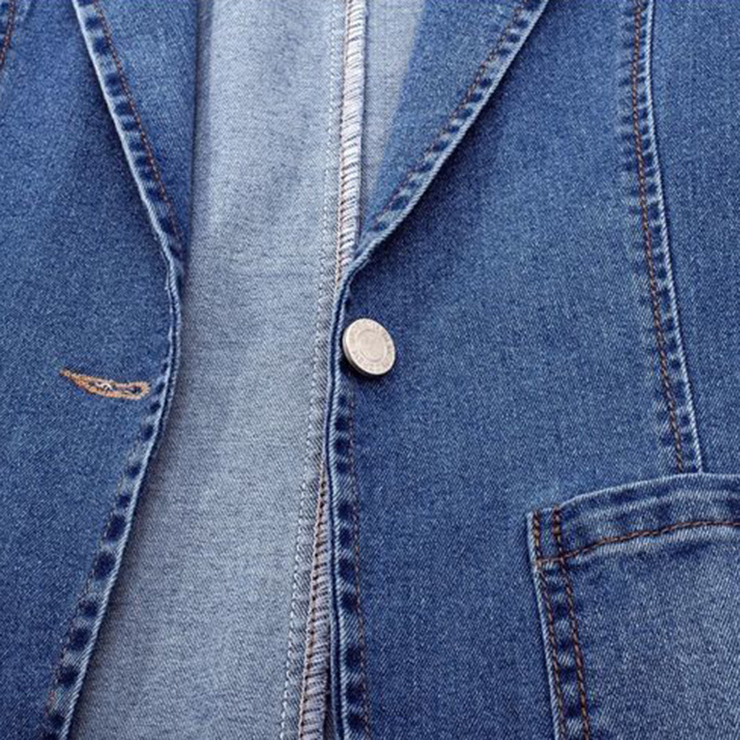 Denim Blazer - Livia-Blue-S-State of Style