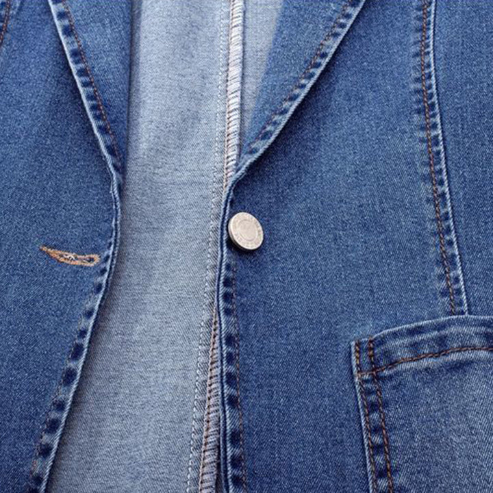 Denim Blazer - Livia-Blue-S-State of Style