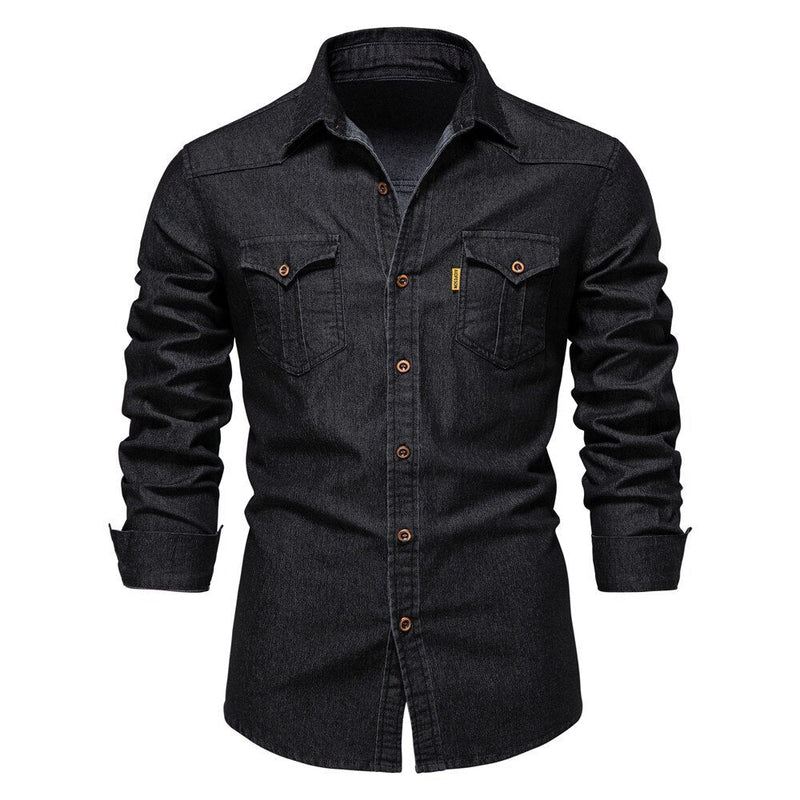 Denim Men's Shirt - Hugo-Black-S-State of Style