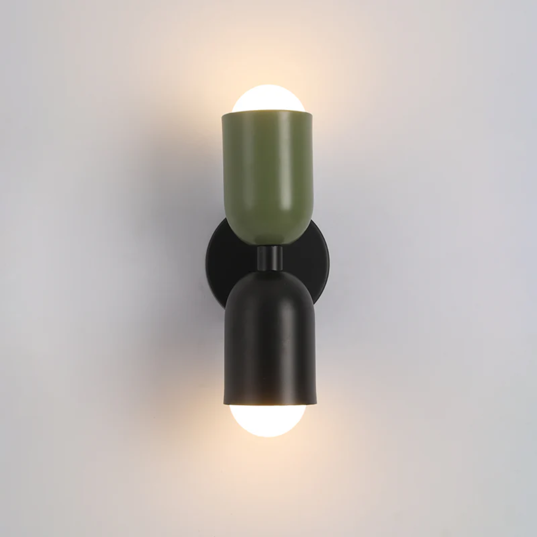 Design Double-Sided LED Wall Lamp - Colorwave-Black-Green-State of Style