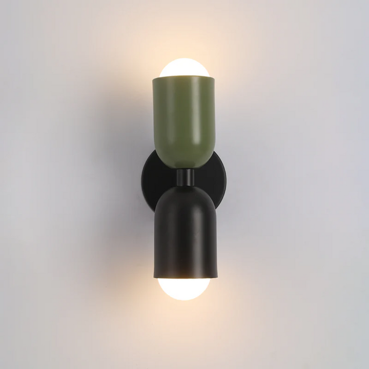 Design Double-Sided LED Wall Lamp - Colorwave-Black-Green-State of Style