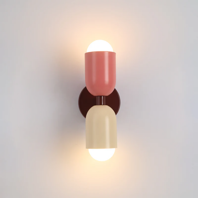 Design Double-Sided LED Wall Lamp - Colorwave-Pink-White-State of Style