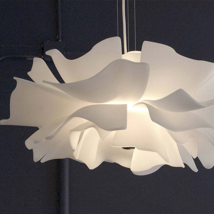 Design Pendant Light Flower White Metal - Sophia-40 cm-State of Style