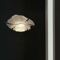 Design Pendant Light Flower White Metal - Sophia-40 cm-State of Style