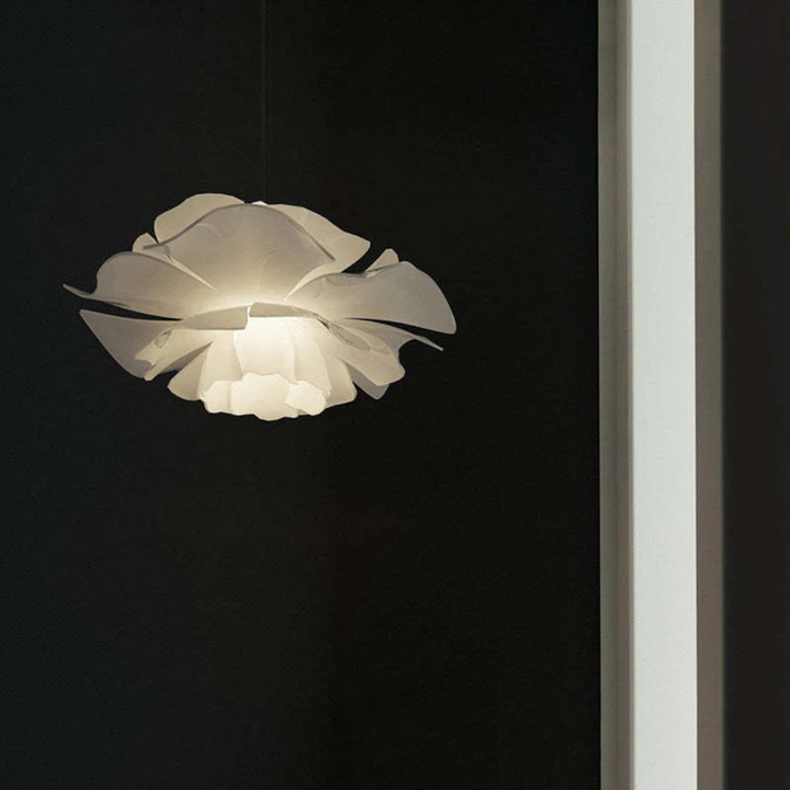 Design Pendant Light Flower White Metal - Sophia-40 cm-State of Style