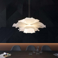 Design Pendant Light Flower White Metal - Sophia-40 cm-State of Style