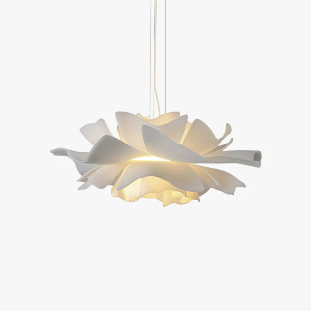 Design Pendant Light Flower White Metal - Sophia-40 cm-State of Style