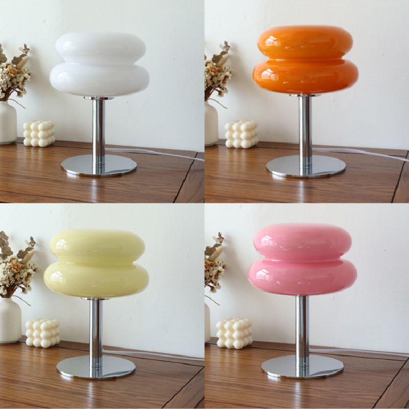 DESIGNER GLASS TABLE LAMP - AMBIENT LED LAMP FOR BEDROOM AND STUDY-Yellow-State of Style