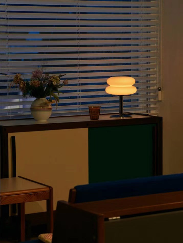 DESIGNER GLASS TABLE LAMP - AMBIENT LED LAMP FOR BEDROOM AND STUDY-Yellow-State of Style