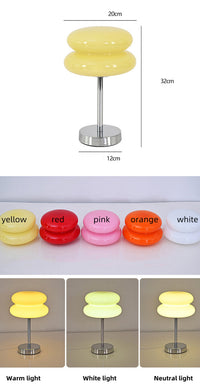 DESIGNER GLASS TABLE LAMP - AMBIENT LED LAMP FOR BEDROOM AND STUDY-Yellow-State of Style