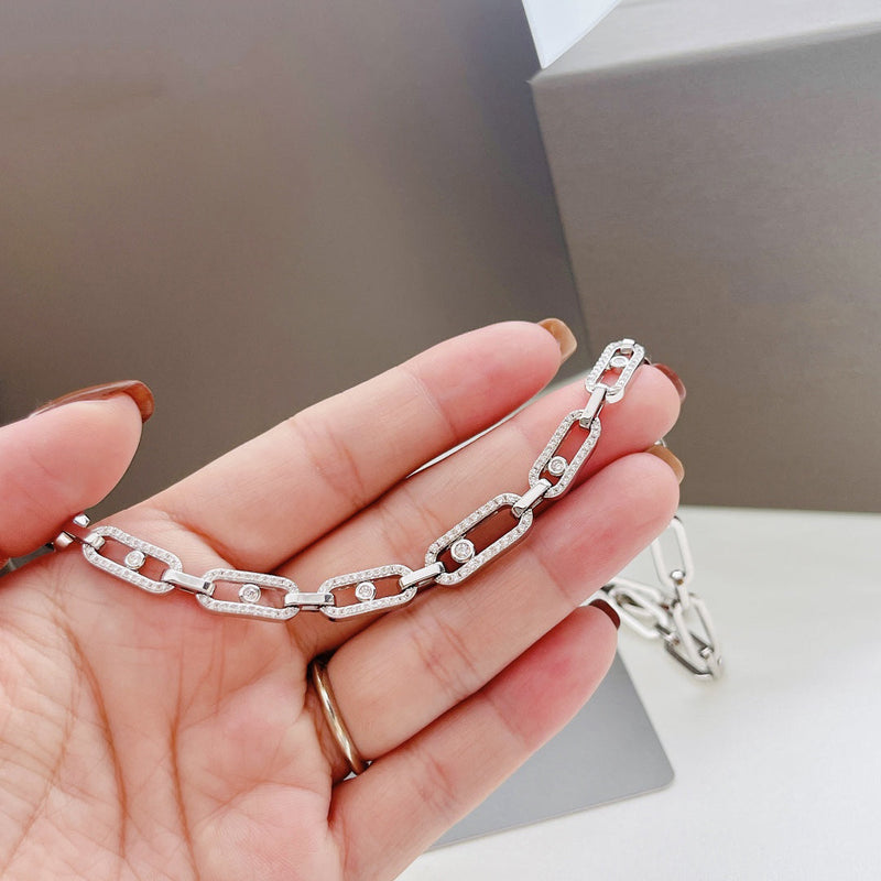 Diamond Fusion Multi-Diamond Ring Choker Necklace | Elegant Statement Jewellery-White Gold-26-40cm-State of Style