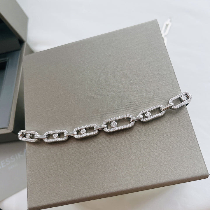Diamond Fusion Multi-Diamond Ring Choker Necklace | Elegant Statement Jewellery-White Gold-26-40cm-State of Style