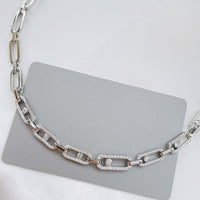 Diamond Fusion Multi-Diamond Ring Choker Necklace | Elegant Statement Jewellery-White Gold-26-40cm-State of Style