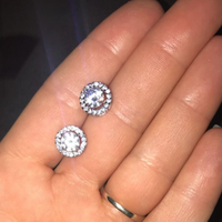 Diamond Knob Earrings For Women | Elegant and Stylish Jewellery-Silver-State of Style