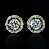 Diamond Knob Earrings For Women | Elegant and Stylish Jewellery-Silver-State of Style