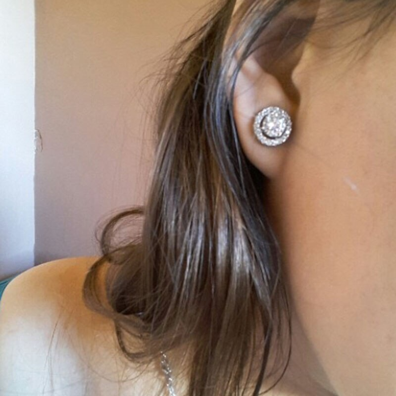 Diamond Knob Earrings For Women | Elegant and Stylish Jewellery-Silver-State of Style