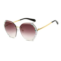 DiamondGlasses | Stylish Women's Sunglasses-Champagne-State of Style