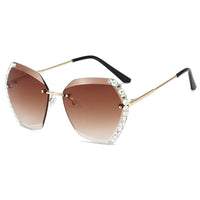 DiamondGlasses | Stylish Women's Sunglasses-Gradient Brown-State of Style