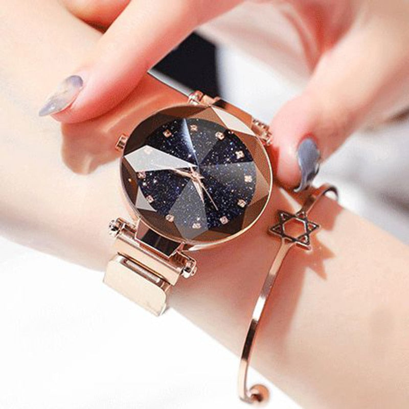 DiamondWatch | Watch for Women-Gold-State of Style