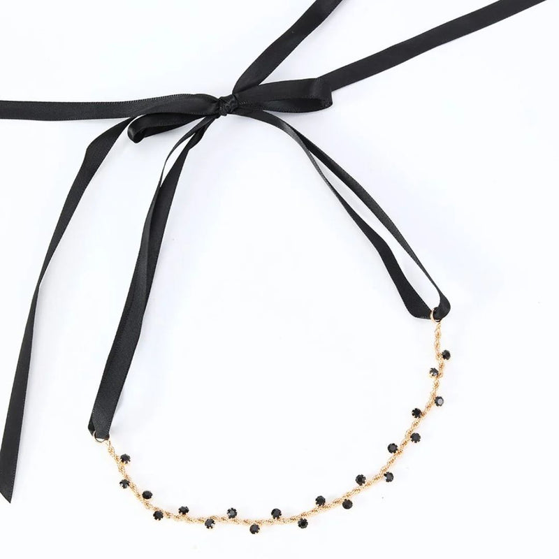 Dianna 1920s Feather Hairband-Black-State of Style